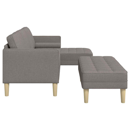 Bankstel Met Kussen 2 Pcs Polyester Taupe