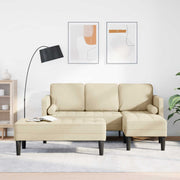 Bankstel crème polyester 5 persoons