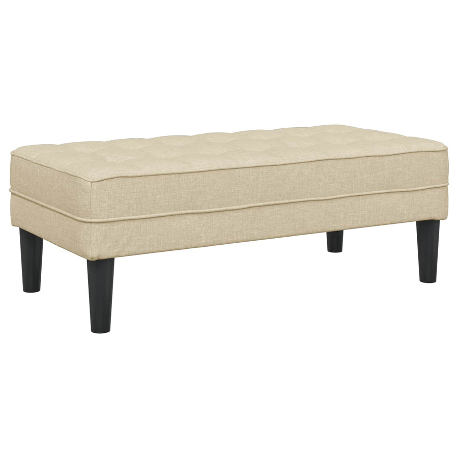 Bankstel met kussen 2 pcs Crème Polyester