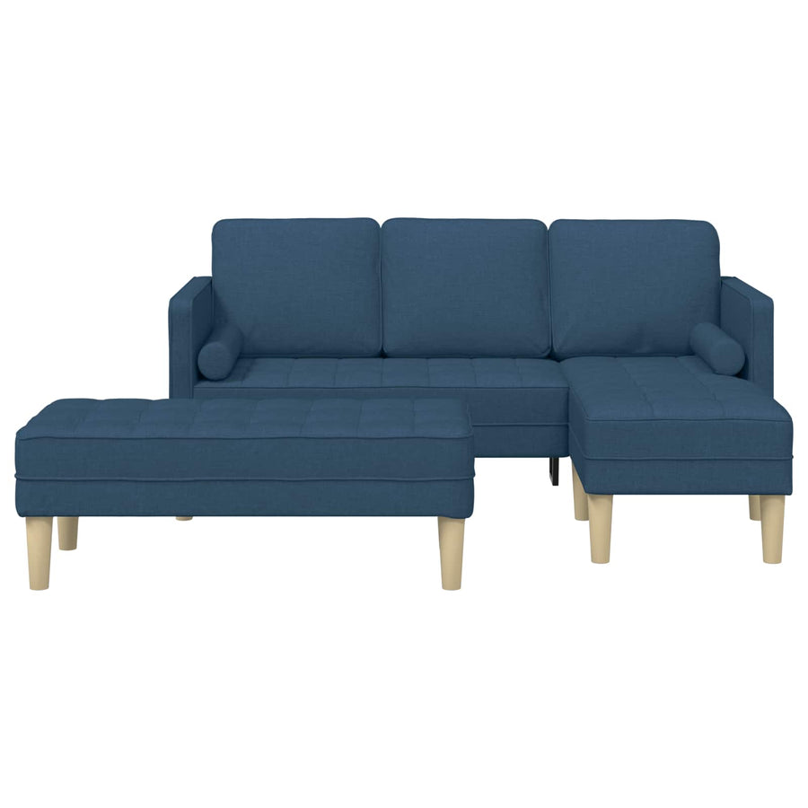 Bankstel 2 Pcs Blauw 173 X 131 X 67 Cm Stof