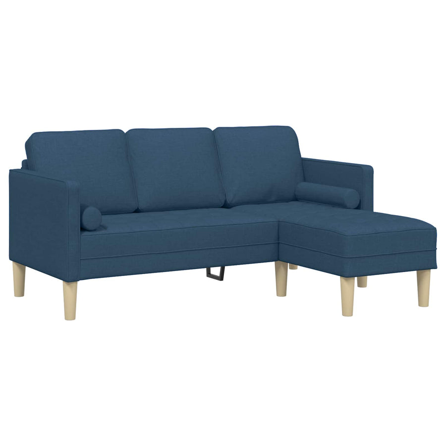 Bankstel 2 Pcs Blauw 173 X 131 X 67 Cm Stof