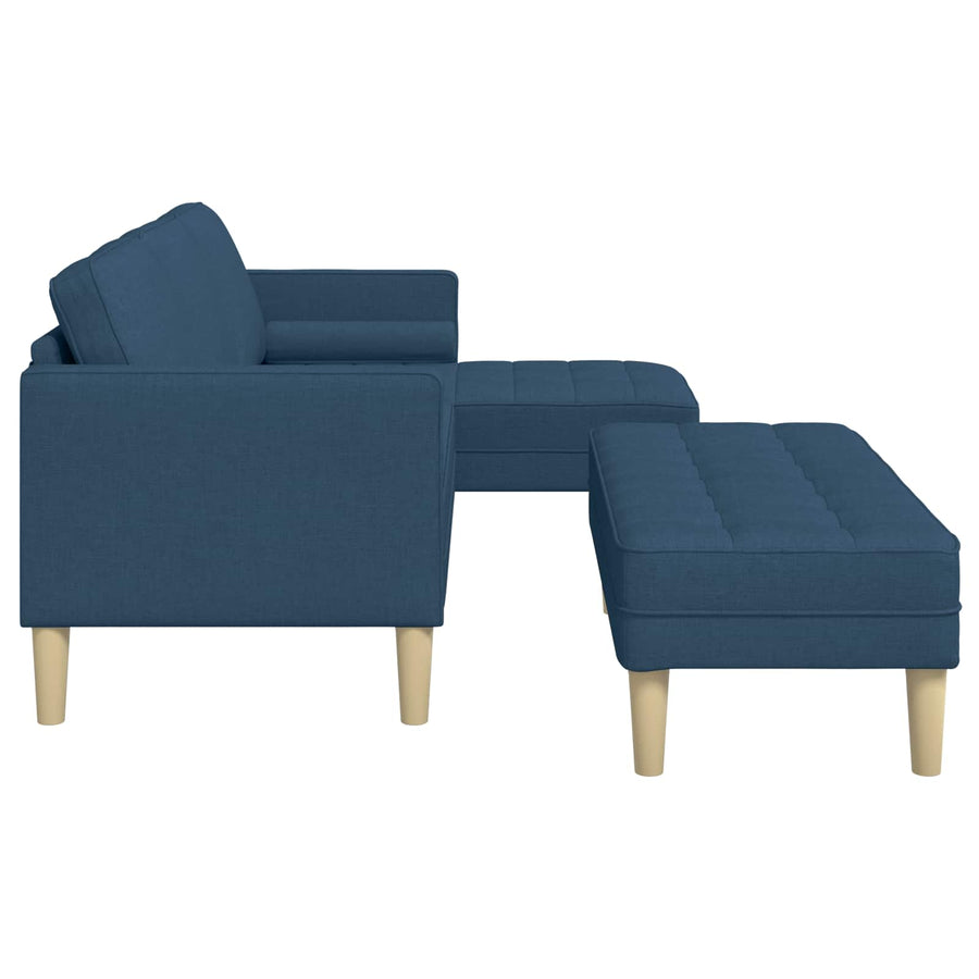 Bankstel 2 Pcs Blauw 173 X 131 X 67 Cm Stof