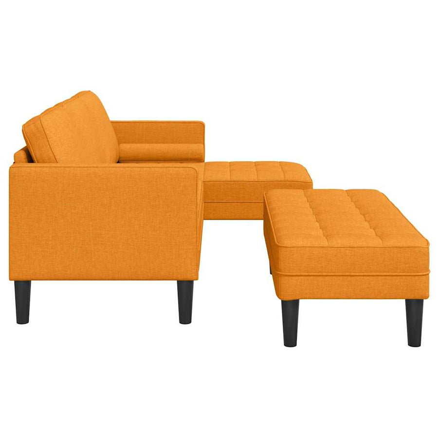 Bankstel 2 Pcs 173 X 131 X 67 Cm Stof Donkergeel