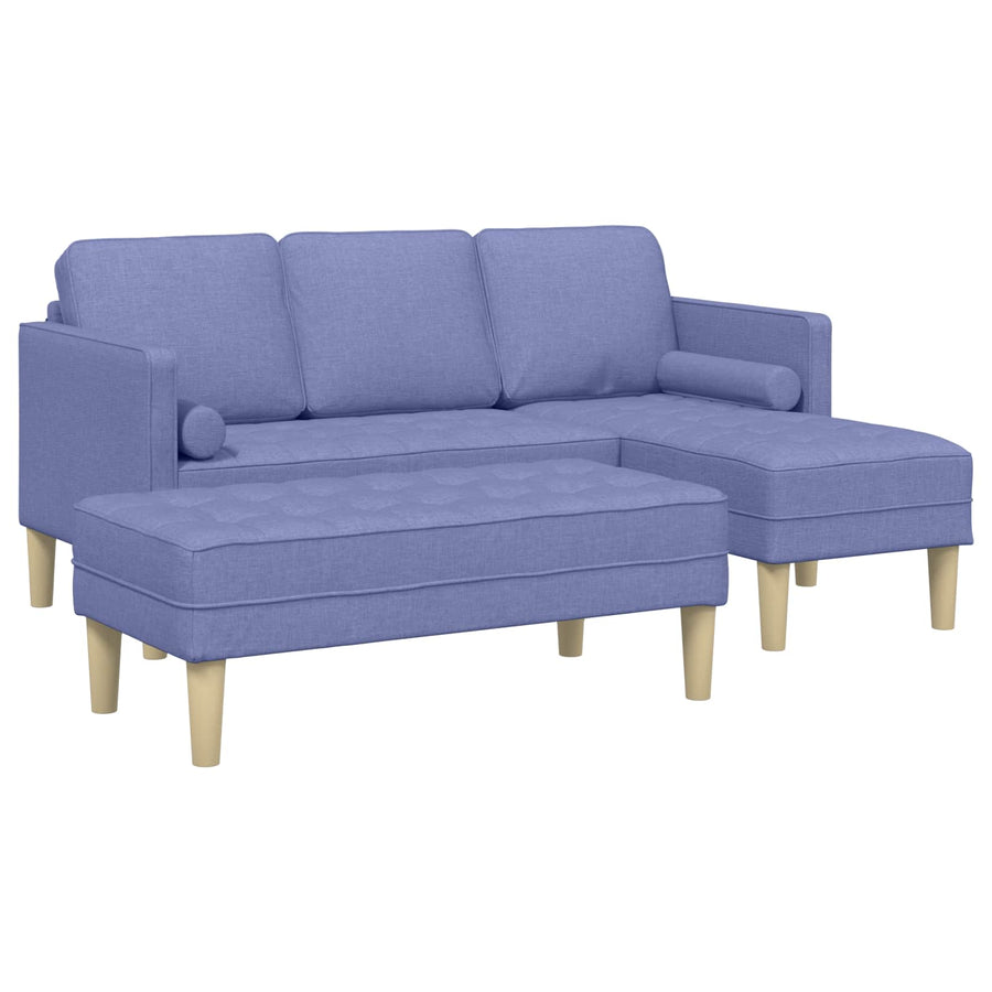 Bankstel Met Kussen 2 Pcs Polyester Jeans blauw