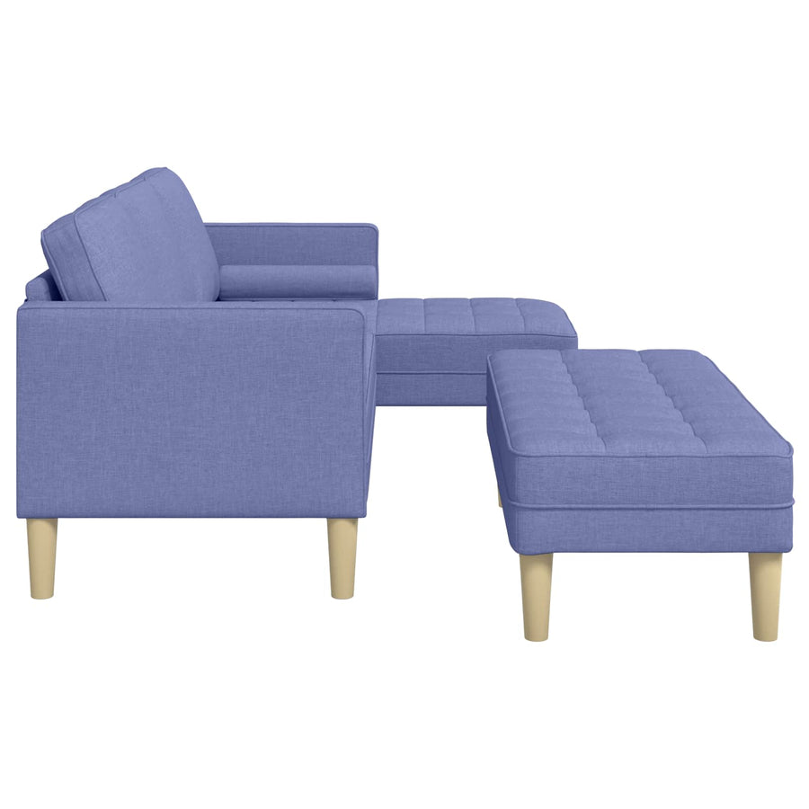 Bankstel Met Kussen 2 Pcs Polyester Jeans blauw