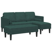 Bankstel Met Kussen 2 Pcs Polyester Donkergroen met bankje