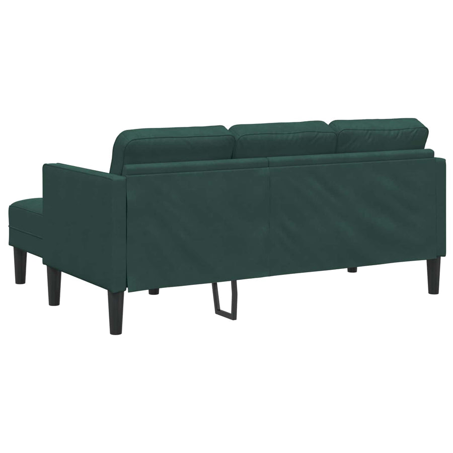 Bankstel Met Kussen 2 Pcs Polyester Donkergroen met bankje