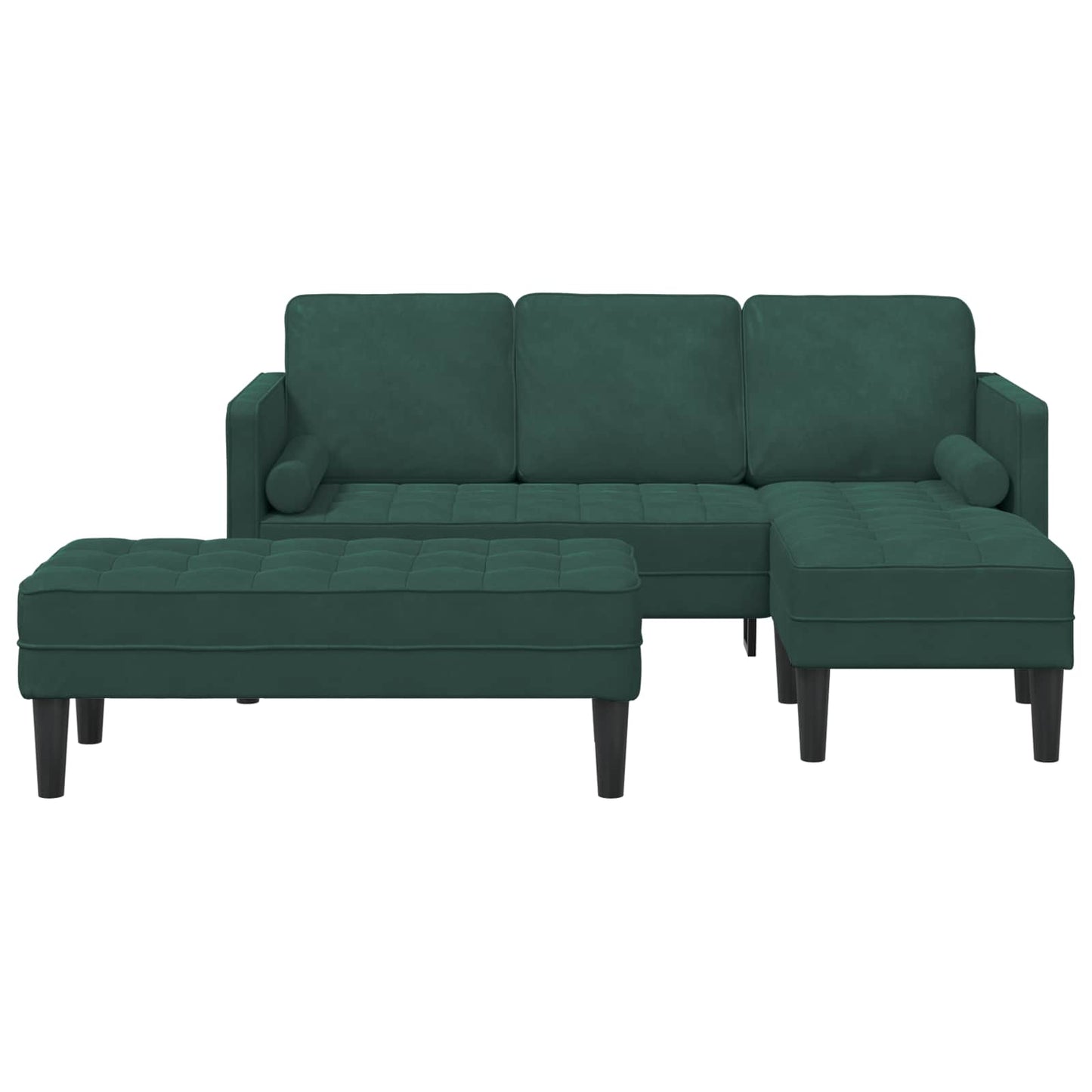 Bankstel Met Kussen 2 Pcs Polyester Donkergroen met bankje