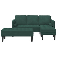 Bankstel Met Kussen 2 Pcs Polyester Donkergroen met bankje