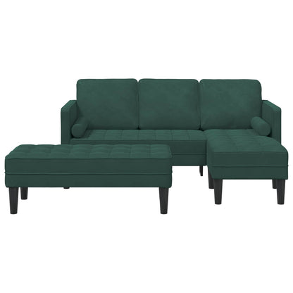Bankstel Met Kussen 2 Pcs Polyester Donkergroen met bankje