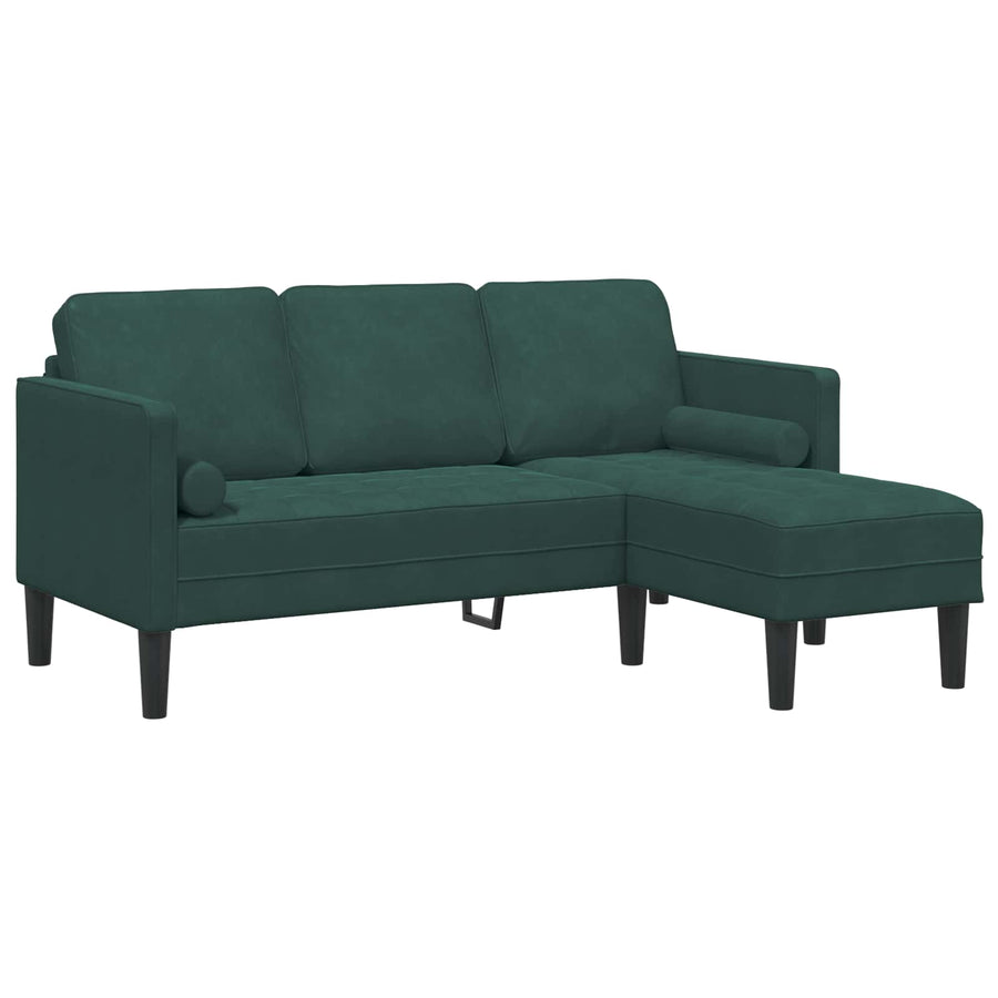 Bankstel Met Kussen 2 Pcs Polyester Donkergroen met bankje