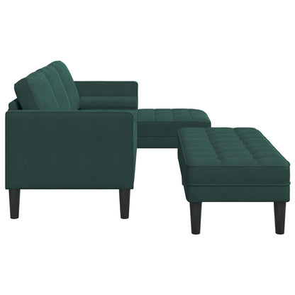 Bankstel Met Kussen 2 Pcs Polyester Donkergroen met bankje