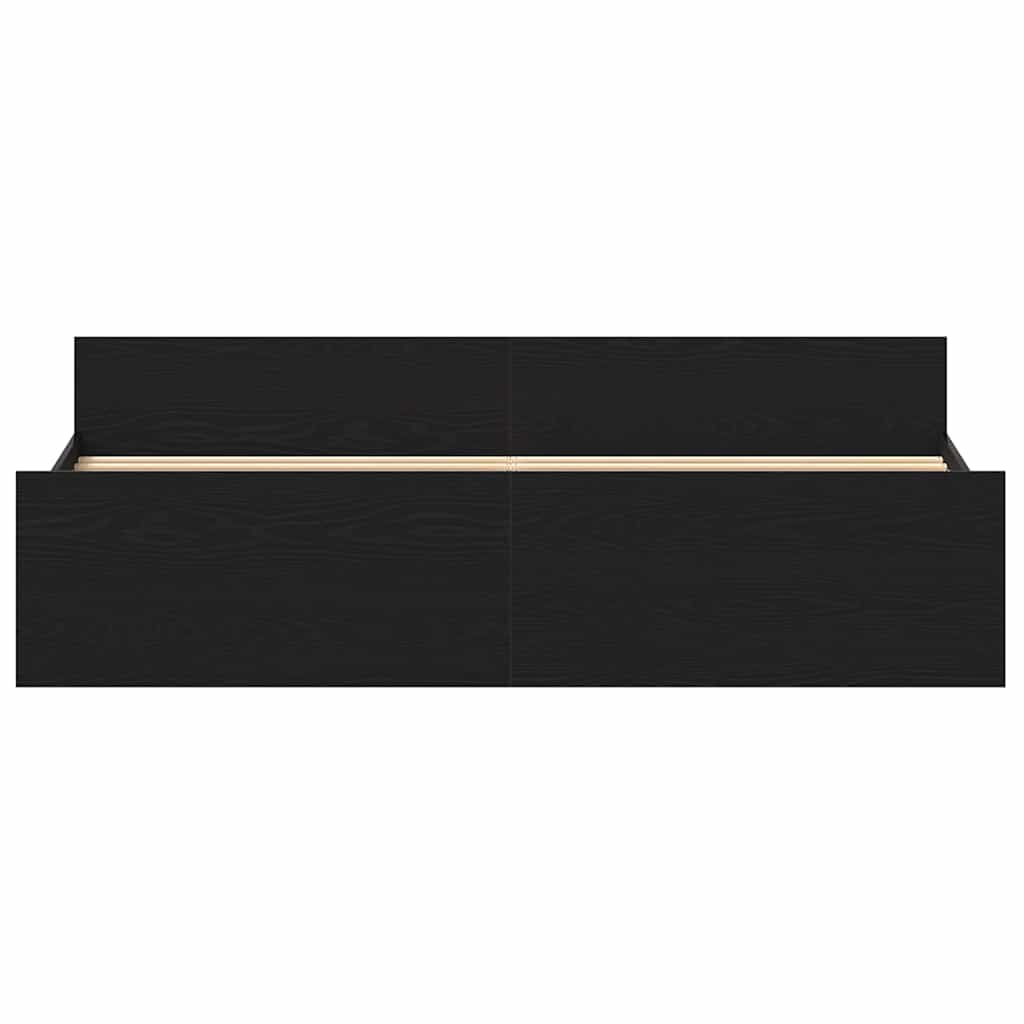 Bedframe zonder matras 200x200 cm bewerkt hout zwart eikenkleur