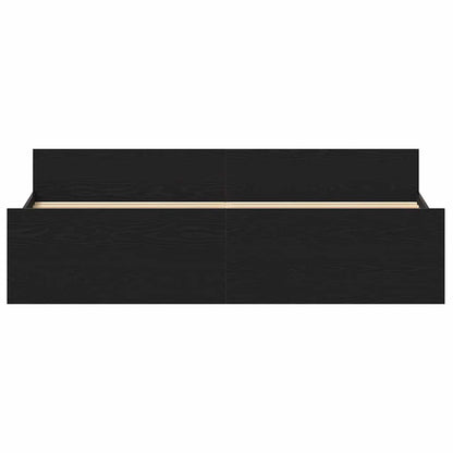 Bedframe zonder matras 200x200 cm bewerkt hout zwart eikenkleur