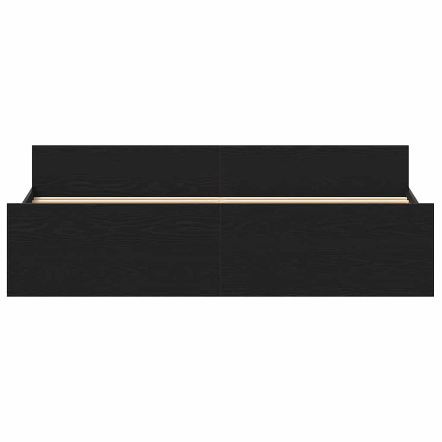Bedframe zonder matras 200x200 cm bewerkt hout zwart eikenkleur
