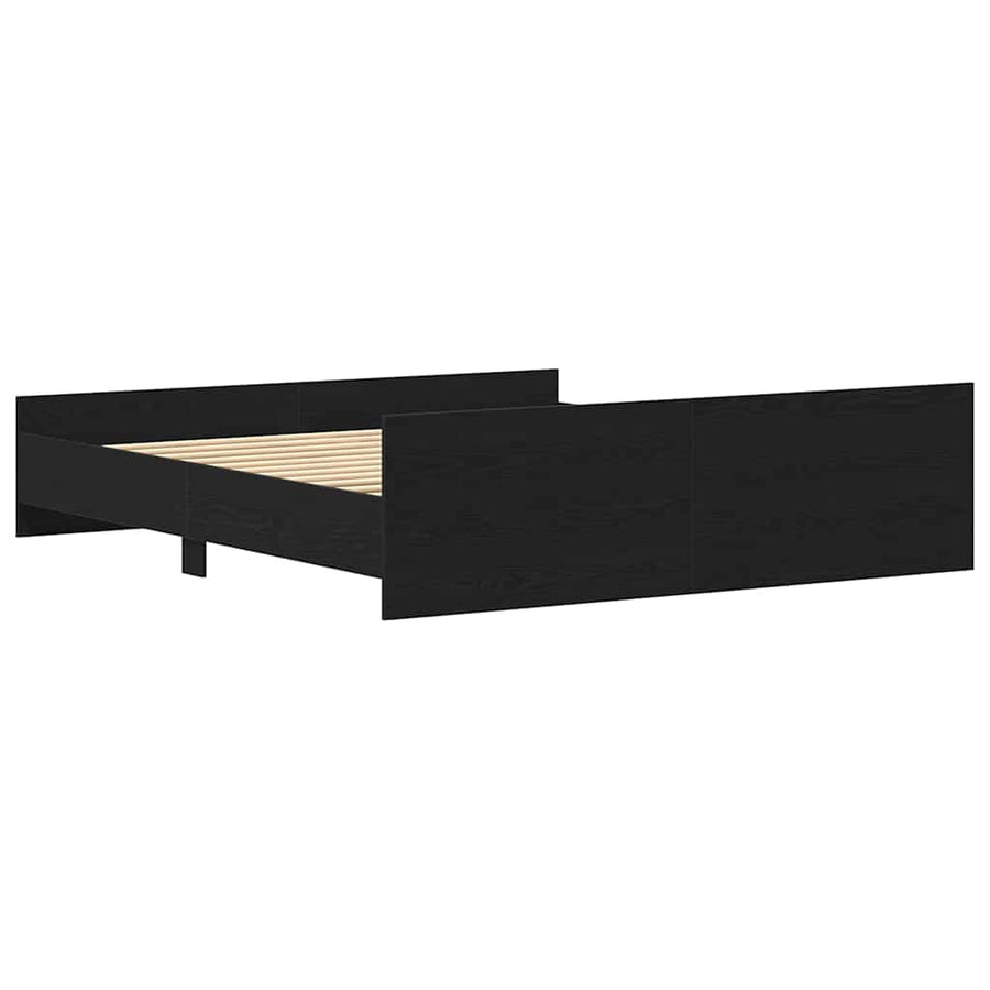 Bedframe zonder matras 200x200 cm bewerkt hout zwart eikenkleur