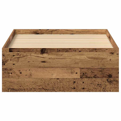 Bedframe zonder matras 75x190 cm spaanplaat oud hout