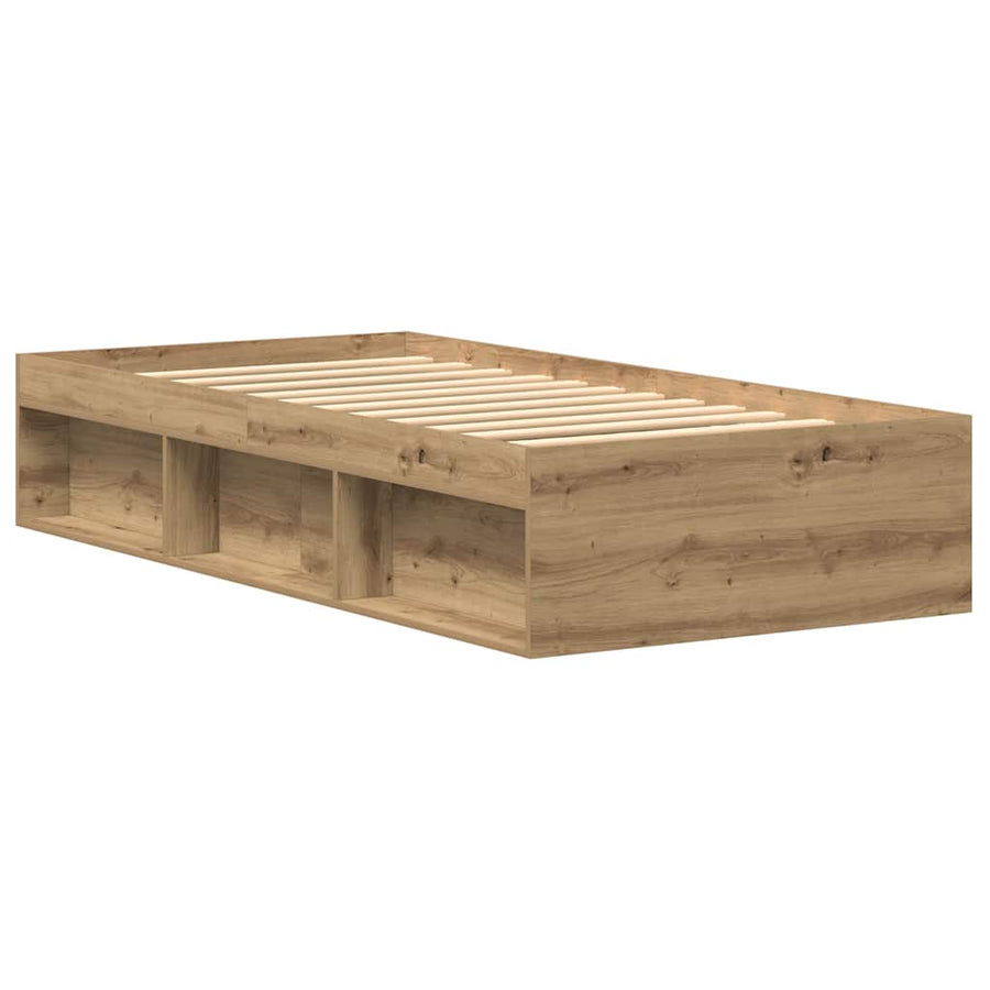 Bedframe zonder matras 75x190 cm spaanplaat ambachtelijk