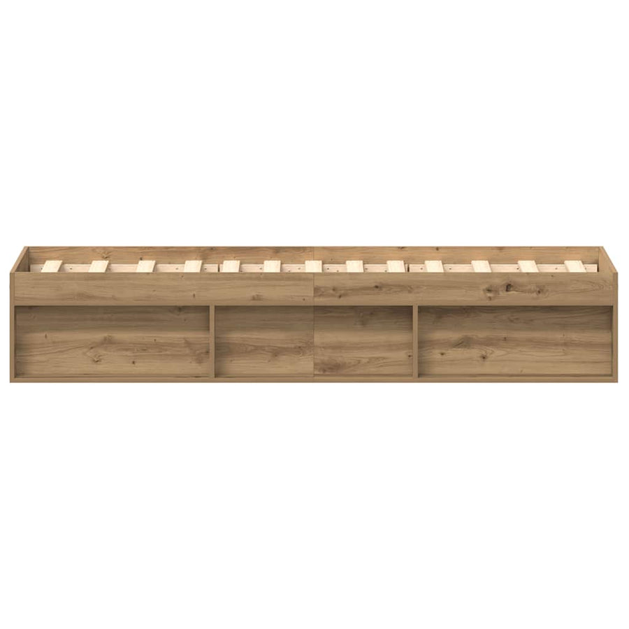 Bedframe zonder matras 75x190 cm spaanplaat ambachtelijk
