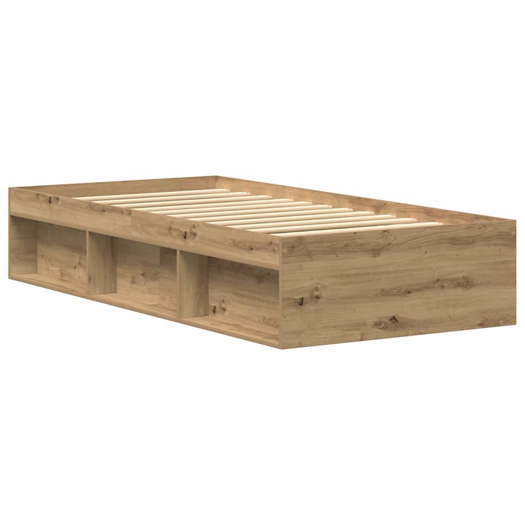 Bedframe zonder matras 75x190 cm spaanplaat ambachtelijk