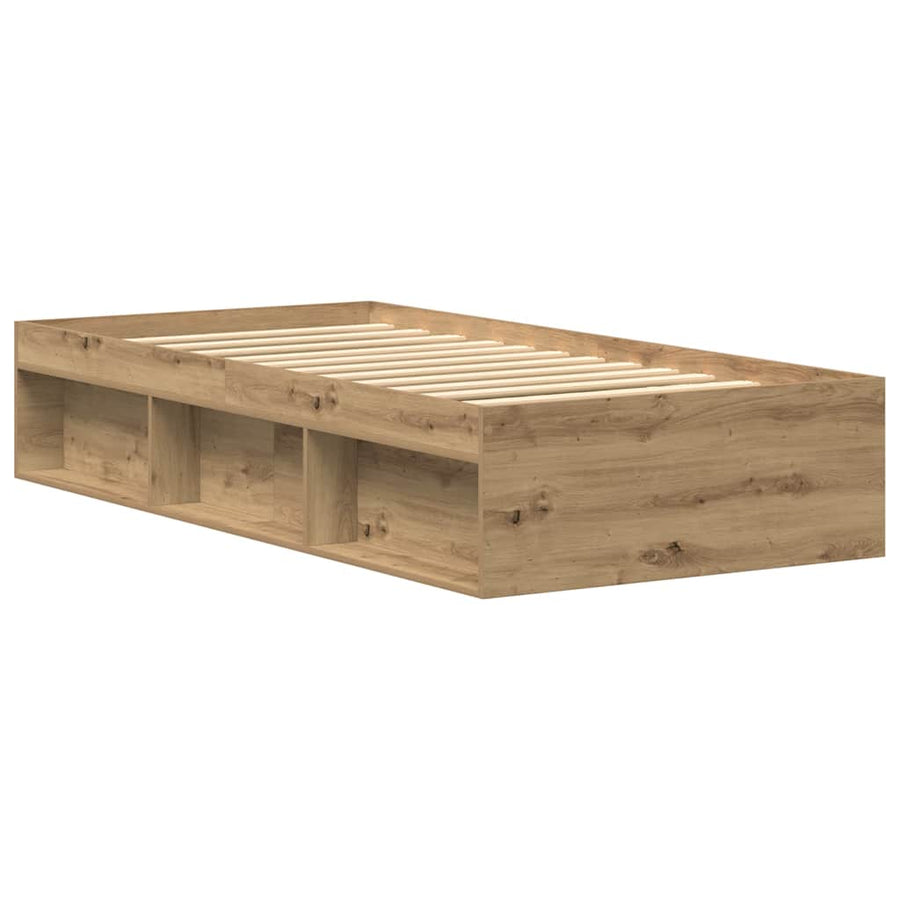 Bedframe zonder matras 75x190 cm spaanplaat ambachtelijk
