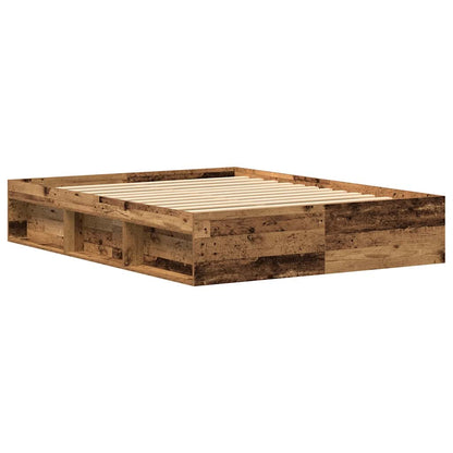 Bedframe zonder matras 150x200 cm bewerkt hout oud hout