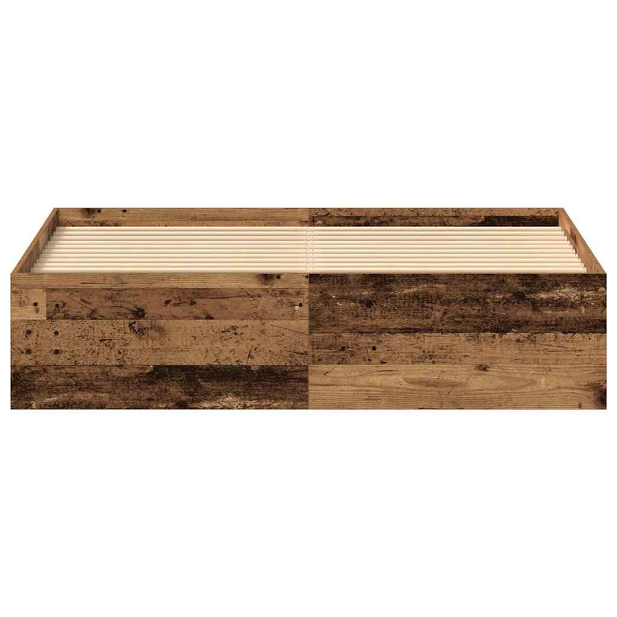Bedframe zonder matras 150x200 cm bewerkt hout oud hout