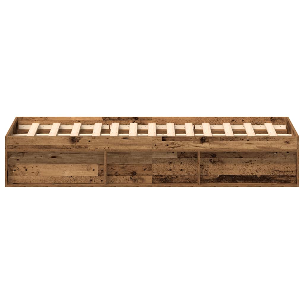 Bedframe zonder matras 150x200 cm bewerkt hout oud hout