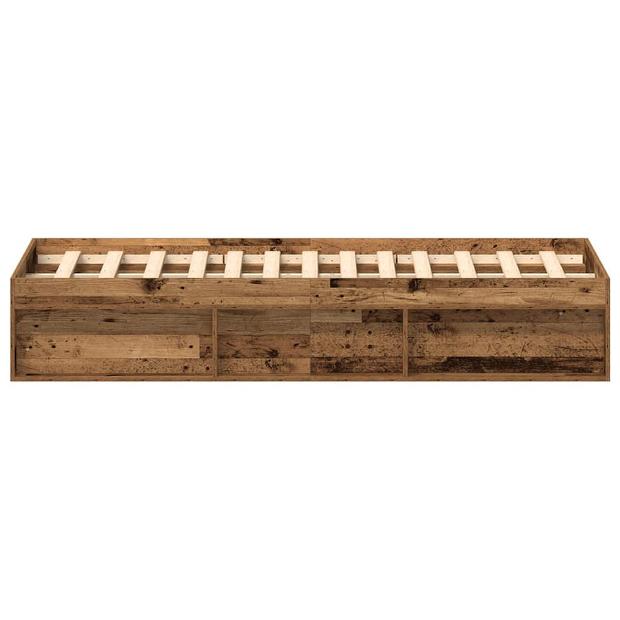 Bedframe zonder matras 150x200 cm bewerkt hout oud hout