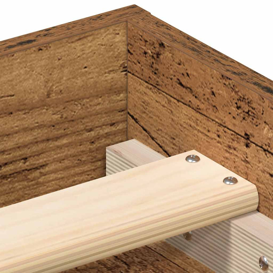 Bedframe zonder matras 150x200 cm bewerkt hout oud hout