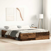 Bedframe 150x200 cm bewerkt hout oud hout