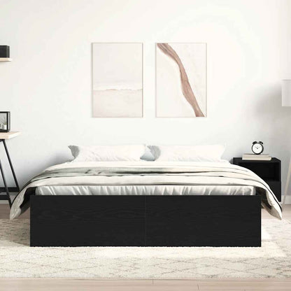 Bedframe zonder matras 150x200 cm bewerkt hout zwart eikenkleur