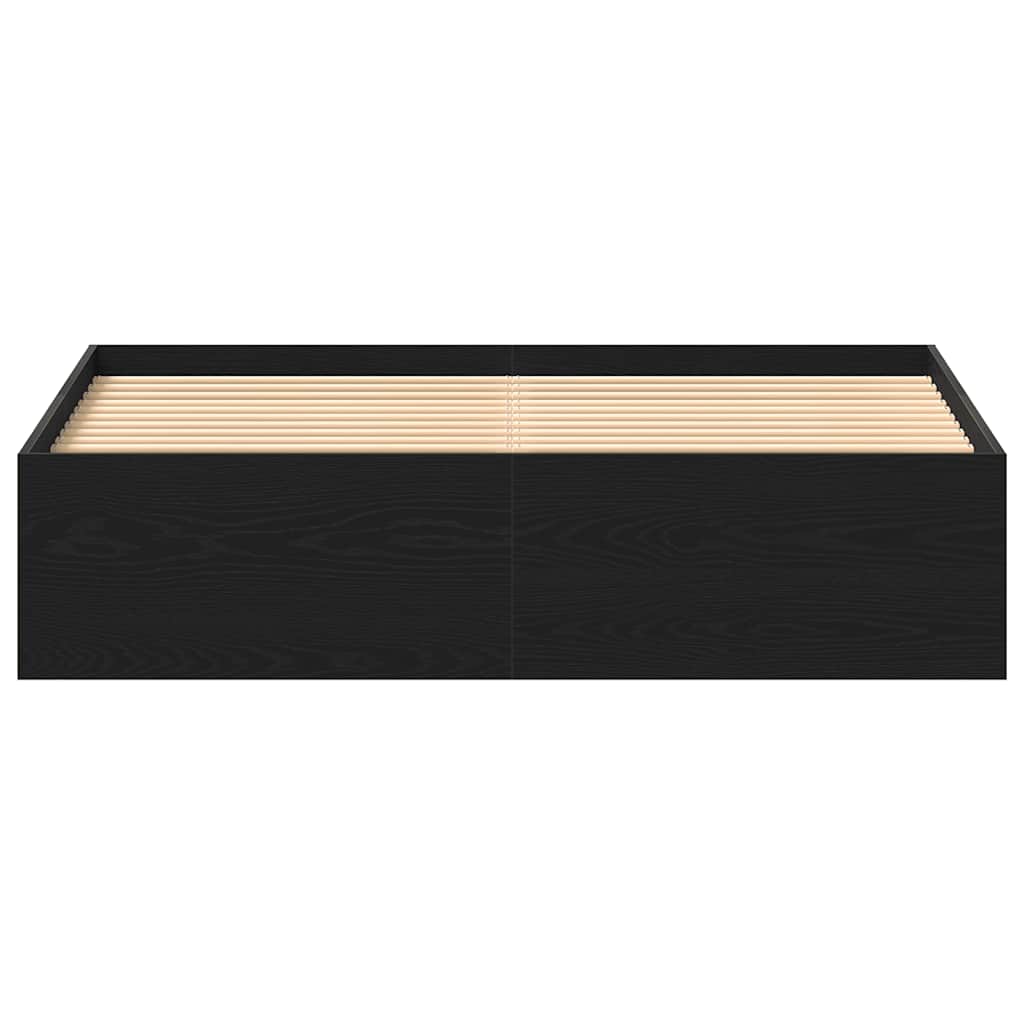 Bedframe zonder matras 150x200 cm bewerkt hout zwart eikenkleur