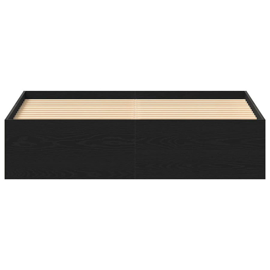 Bedframe zonder matras 150x200 cm bewerkt hout zwart eikenkleur