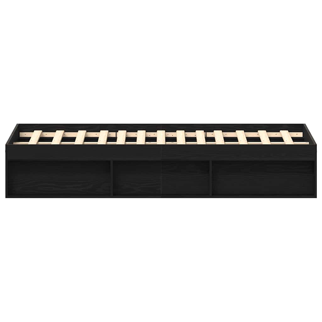 Bedframe zonder matras 150x200 cm bewerkt hout zwart eikenkleur