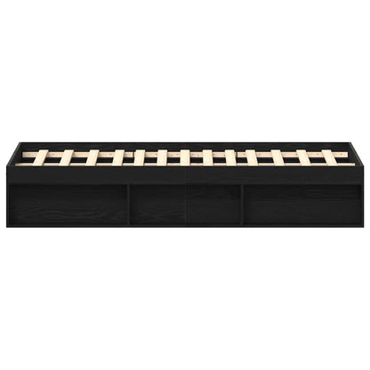 Bedframe zonder matras 150x200 cm bewerkt hout zwart eikenkleur