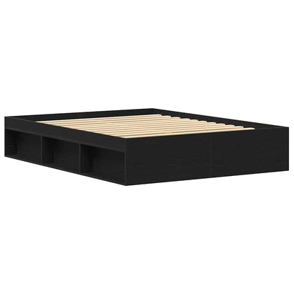 Bedframe zonder matras 150x200 cm bewerkt hout zwart eikenkleur