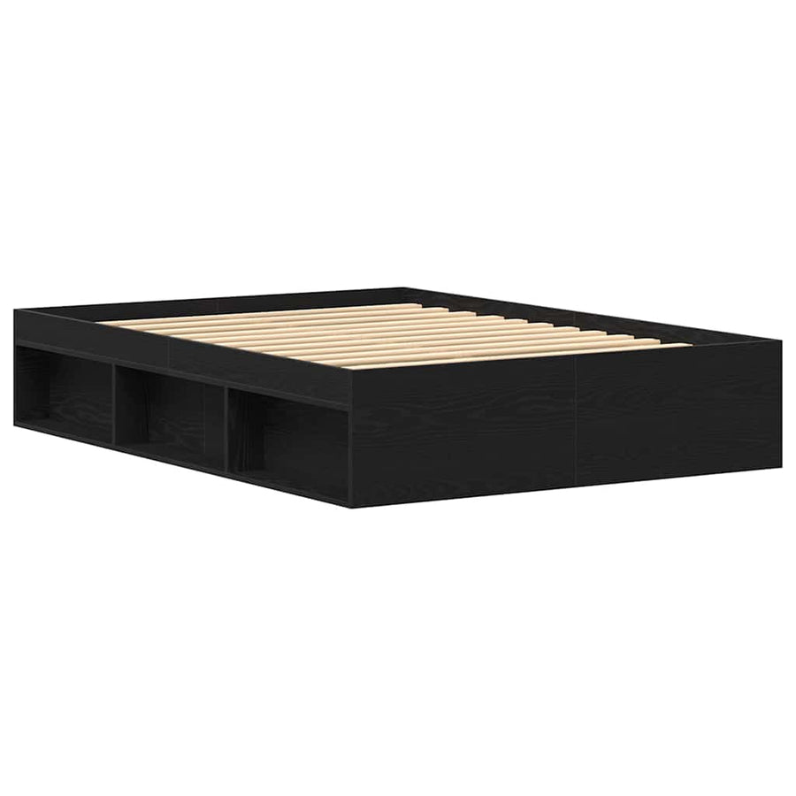 Bedframe zonder matras 135x190 cm bewerkt hout zwart eikenkleur