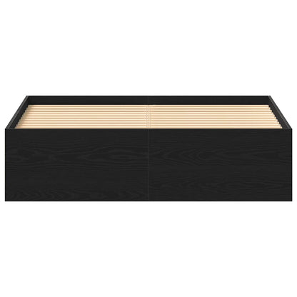 Bedframe zonder matras 135x190 cm bewerkt hout zwart eikenkleur