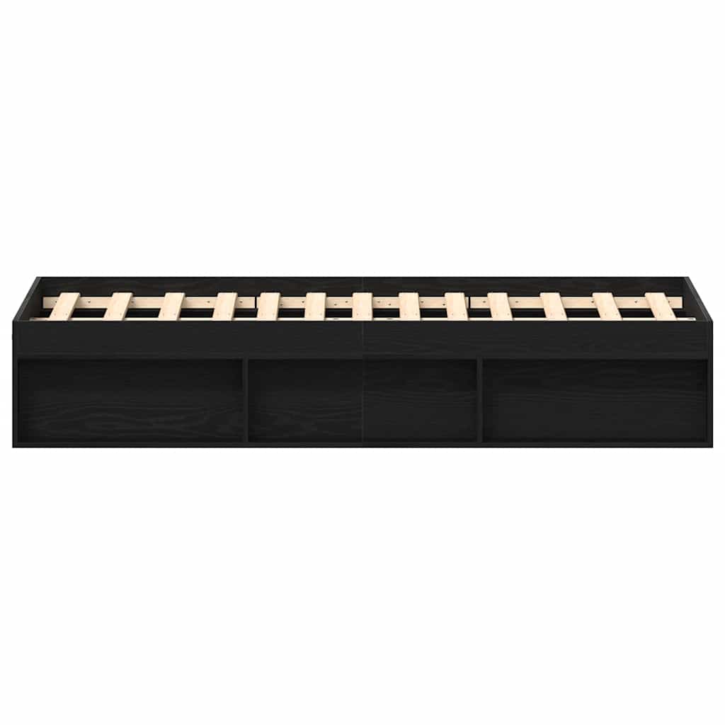 Bedframe zonder matras 135x190 cm bewerkt hout zwart eikenkleur