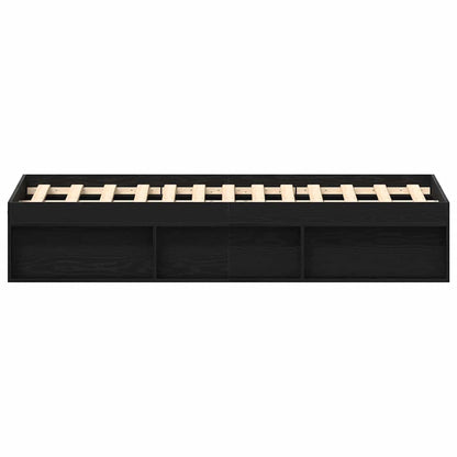 Bedframe zonder matras 135x190 cm bewerkt hout zwart eikenkleur