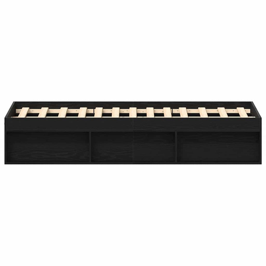 Bedframe zonder matras 135x190 cm bewerkt hout zwart eikenkleur