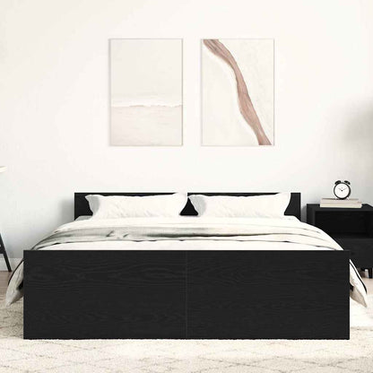 Bedframe zonder matras 120x200 cm bewerkt hout zwart eikenkleur