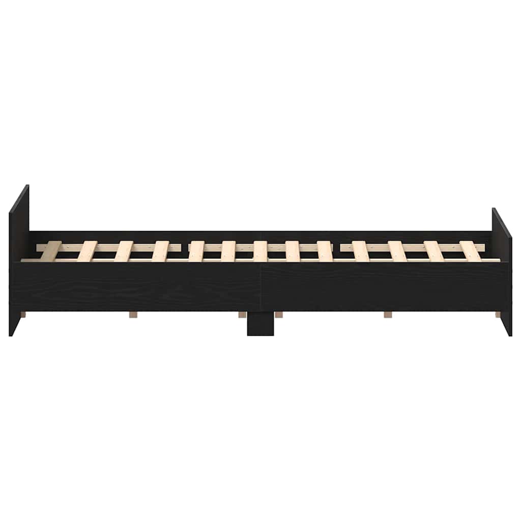 Bedframe zonder matras 120x200 cm bewerkt hout zwart eikenkleur