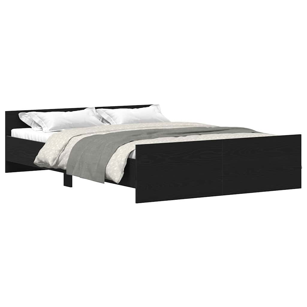 Bedframe zonder matras 140x200 cm bewerkt hout zwart eikenkleur
