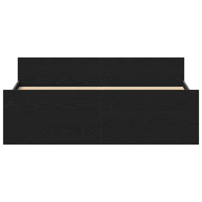 Bedframe zonder matras 140x200 cm bewerkt hout zwart eikenkleur