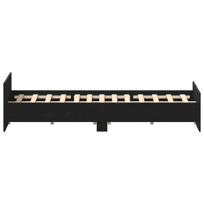 Bedframe zonder matras 140x200 cm bewerkt hout zwart eikenkleur
