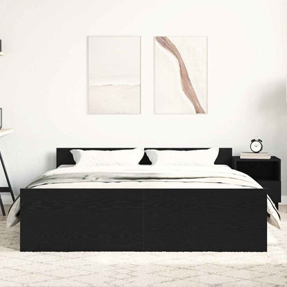 Bedframe zonder matras 150x200 cm bewerkt hout zwart eikenkleur