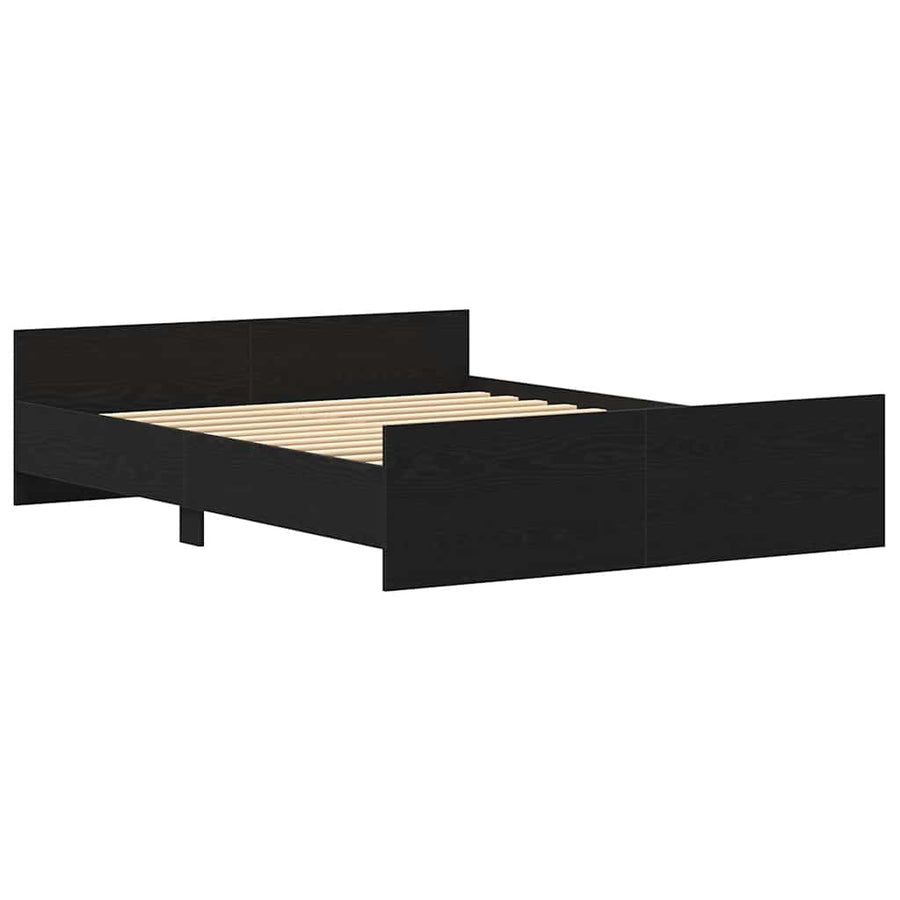 Bedframe zonder matras 150x200 cm bewerkt hout zwart eikenkleur