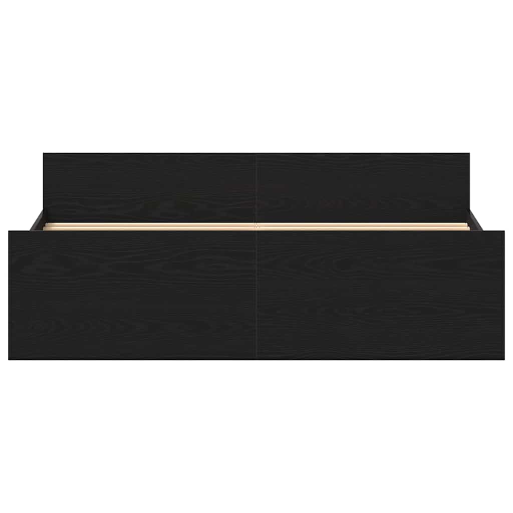 Bedframe zonder matras 150x200 cm bewerkt hout zwart eikenkleur